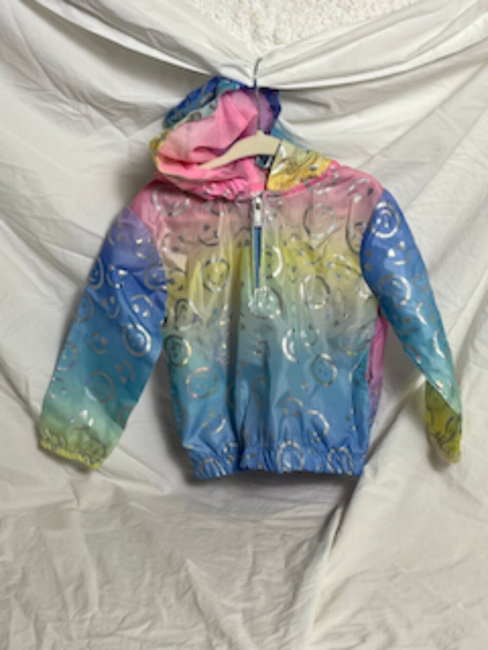 Delia’s Girl 2T Pastel Smiley Face Windbreaker Jacket